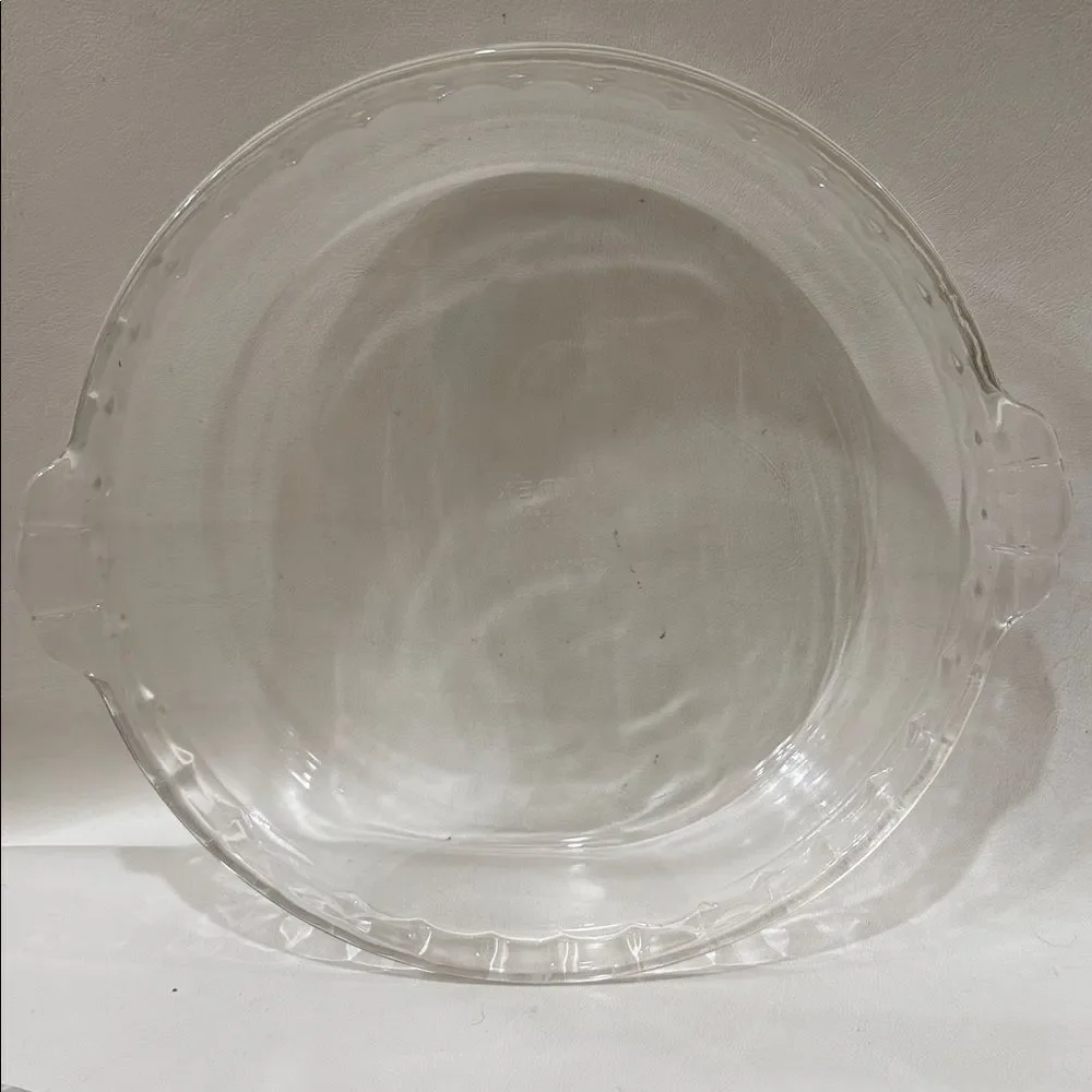 PYREX USA 229 Clear Glass Baking Dish 9 1/2 In 24 Cm 10 Ovenware Handles Fluted